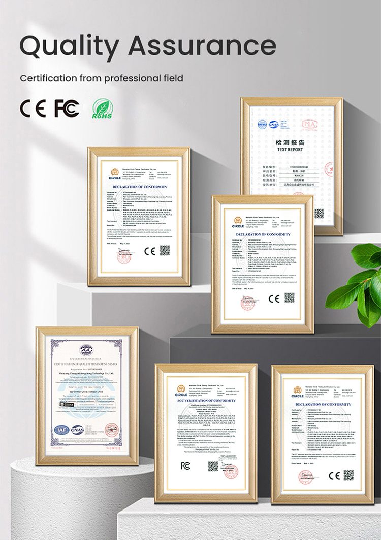 CE FCC RoHS ISO9001 certification certificates for e-uniwill display products