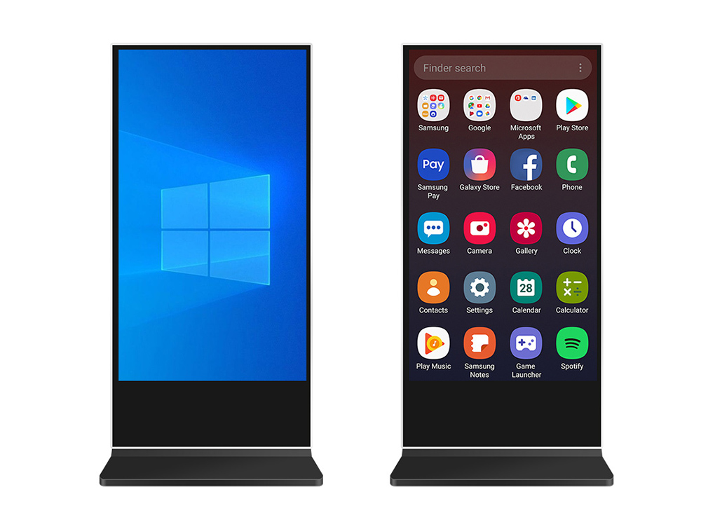 digital signage CMS split screen layout templates