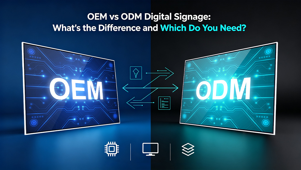 white label digital signage kiosk with custom brand logo OEM
