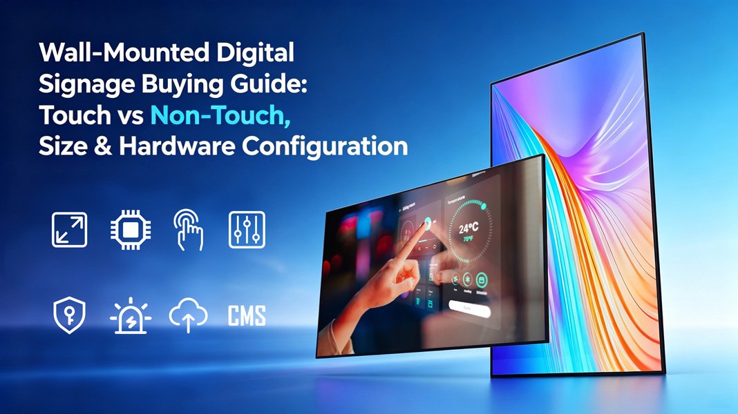 "Wall-Mounted Digital Signage Buying Guide: Touch vs Non-Touch, Size &